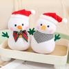 Fluffy Snowman Plush Toy Cartoon Xmas Ornament Creative Christmas Snowman Pendant  Christmas Gift