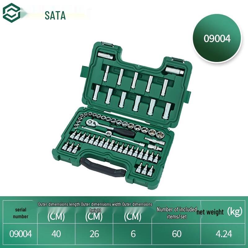 SATA 09004 60-Piece 10mm Socket Set