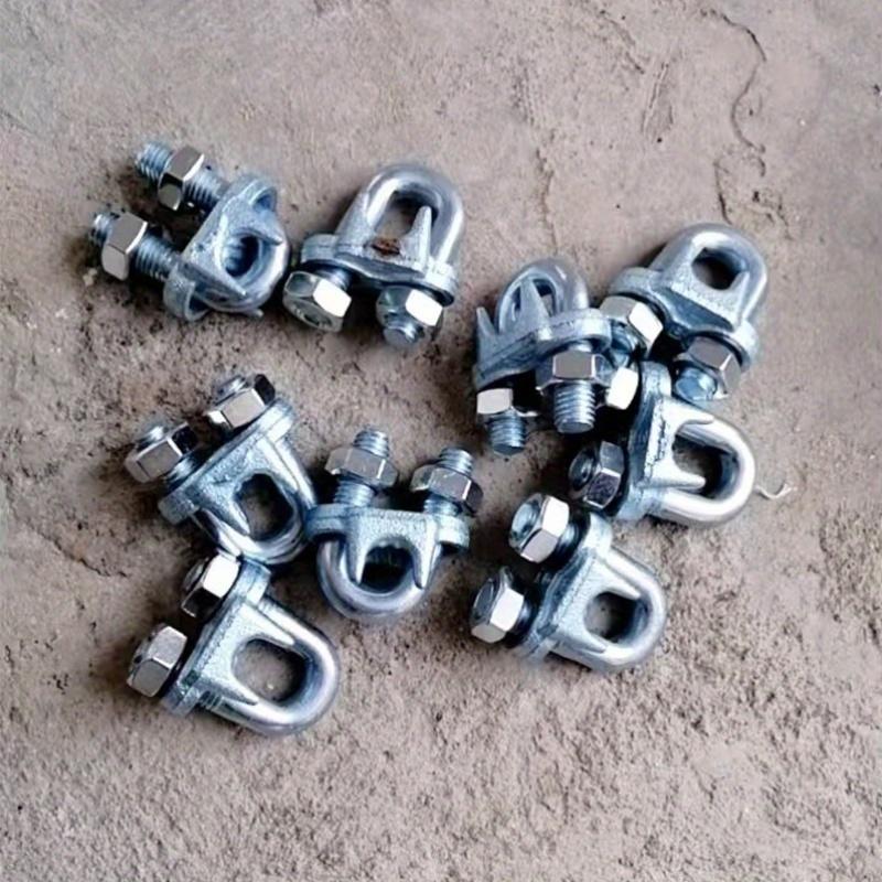 U-Shape M3 Cable Clamps, 3mm Wire Rope Fixing Bolts, Heavy-Duty 304 Saddle Fasteners for Secure Cable Management, Cable Management