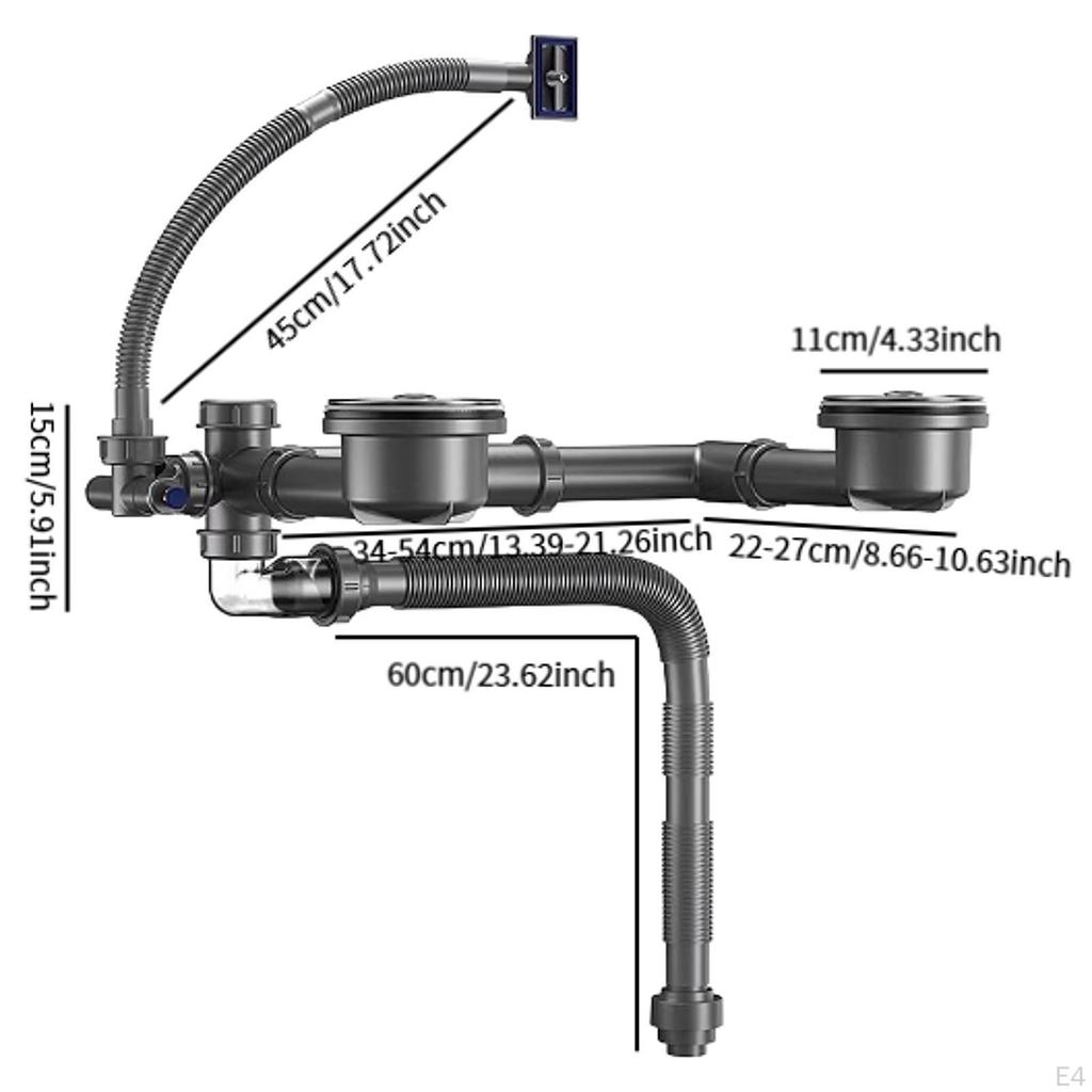 Abflussset für Badezimmerwaschbecken, Abflussrohr-Kit, Ersatzteilzubehör für Zuhause