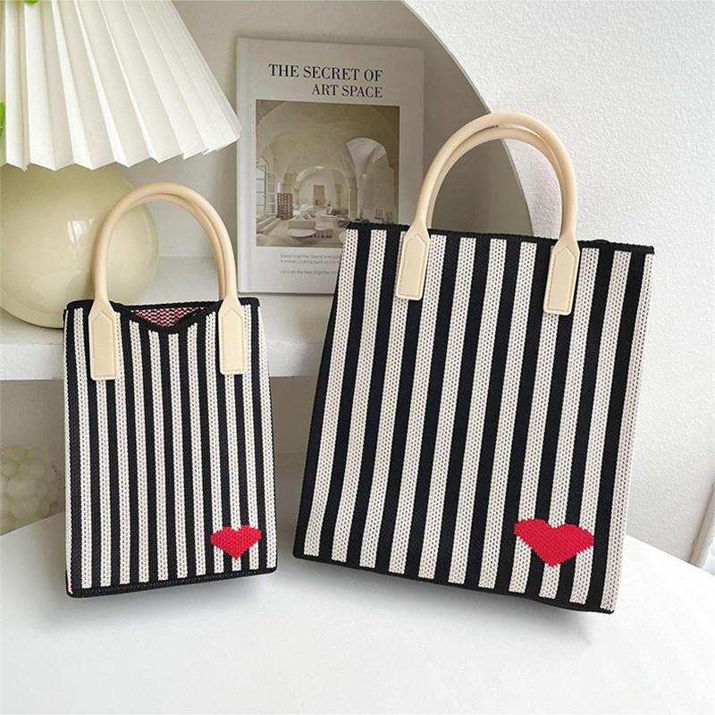 FASHION 2024 Knitted Mini Cross-Body Mobile Phone Bag Korean Versatile Student Commute Shoulder Bag Square Small Purse Handbag For Women