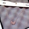 Super Fairy Niche Smart Hollow Butterfly Pendant Female Micro Zircon Fashion Design Collarbone Chain