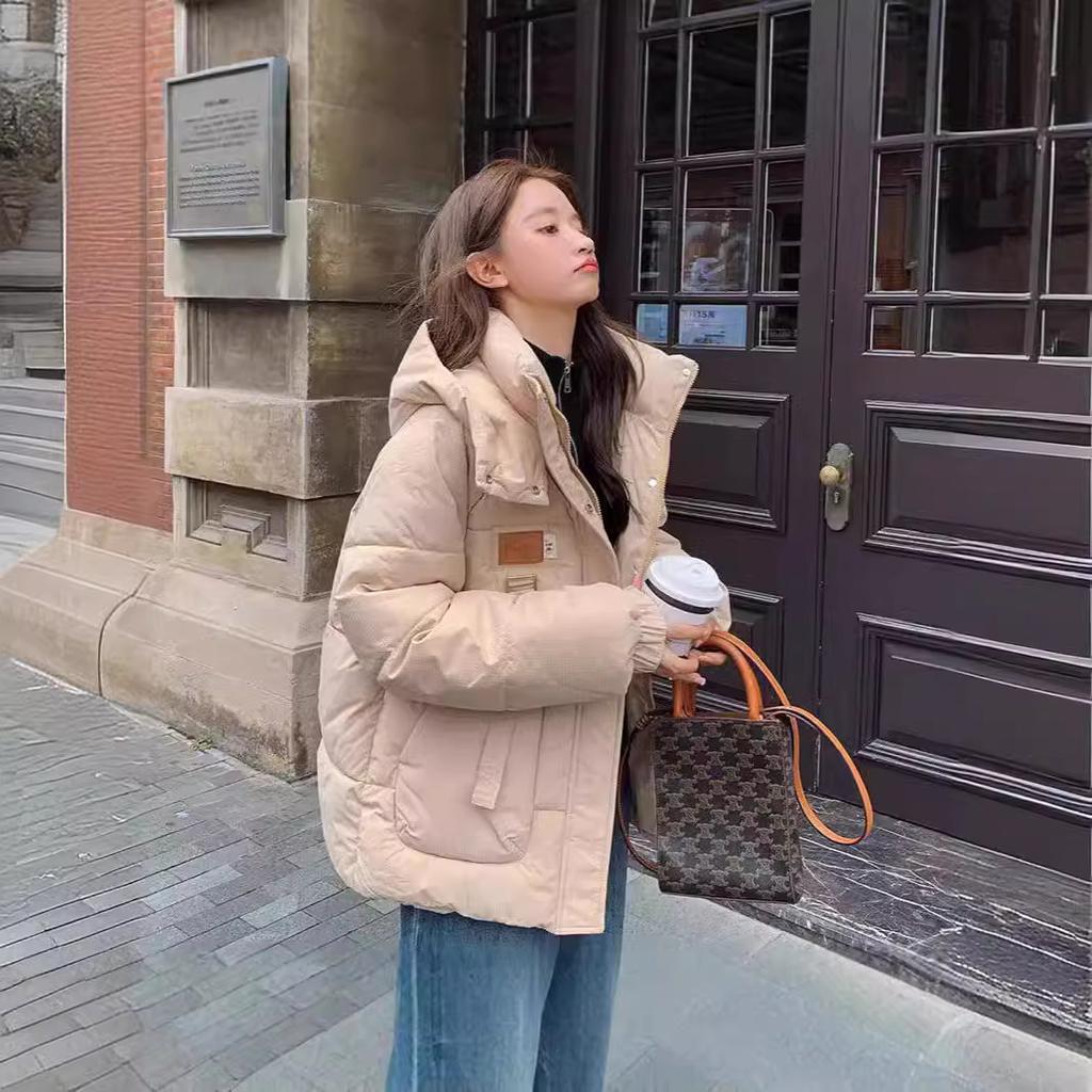 2024 new cotton-padded clothes women's new bread clothes short cotton-padded clothes autumn and winter coats thickened hooded cotton-padded