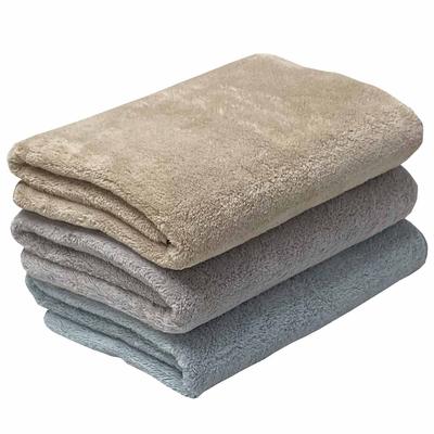 Bath Set of Highly 60x120cm of 3 [Microfiber Towels, 3] 3-color Set, Voluminous, Fluffy, Absorbent, (set Colors)
