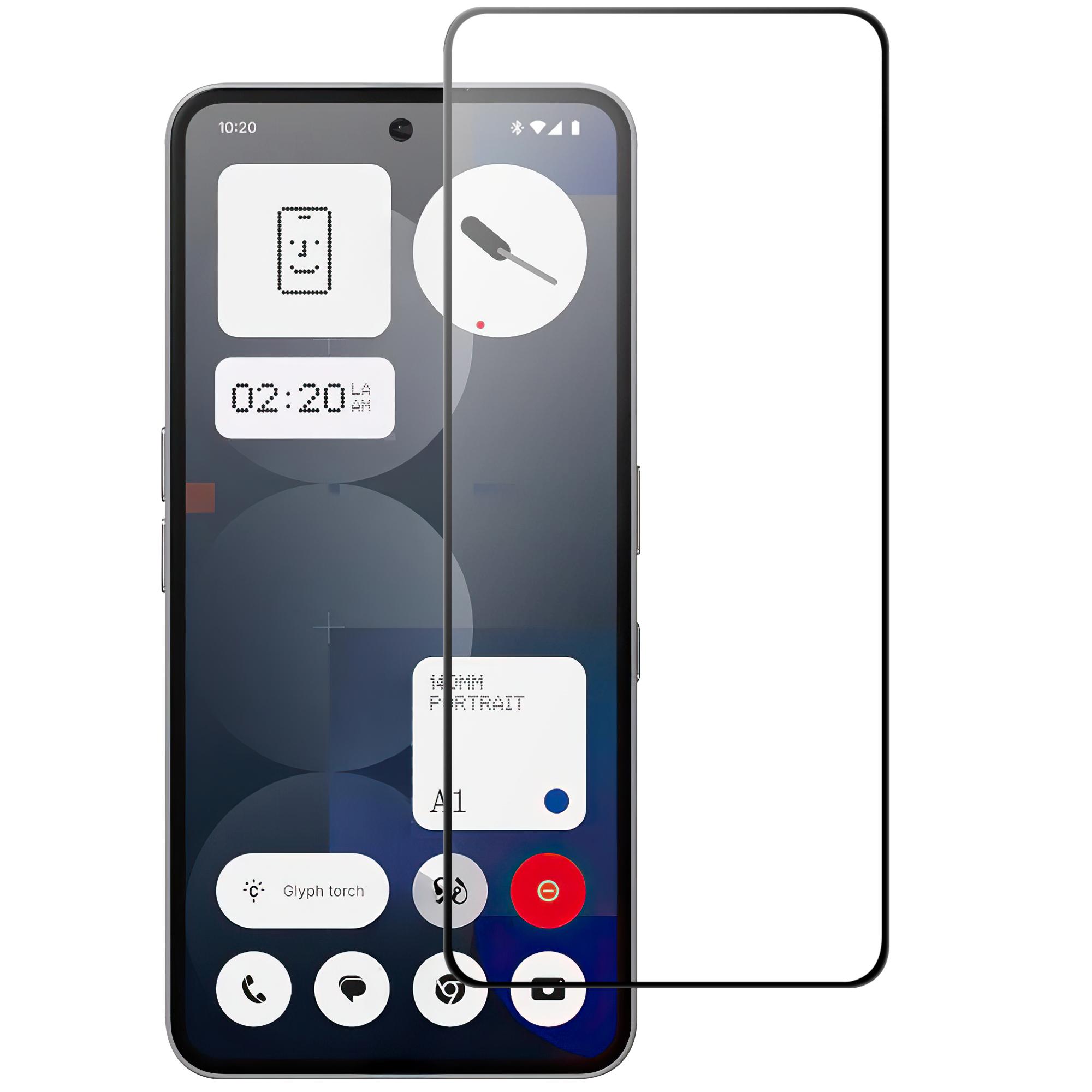 

For Nothing Phone (3a) Pro AGC Glass Screen Protector Full Glue Black Edge Screen Film As Shown A