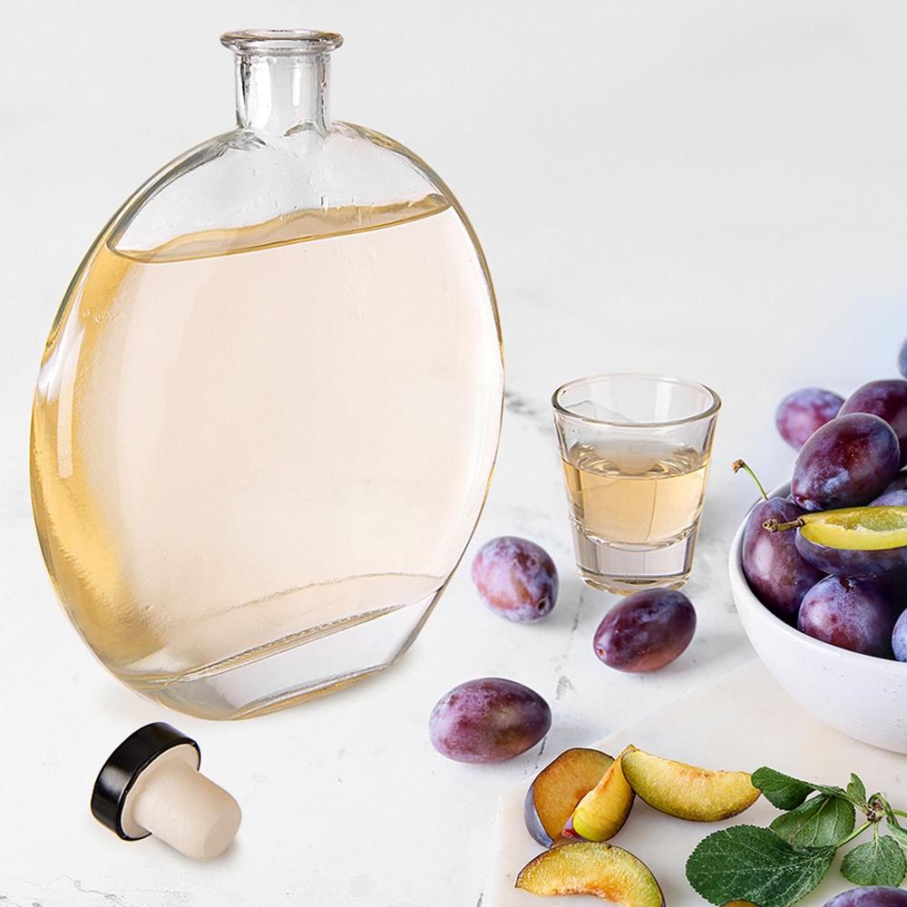 Bottiglia di Vetro con Tappo in Sughero per Liquore Vino Liquore Succo Acqua Olio 520 ml