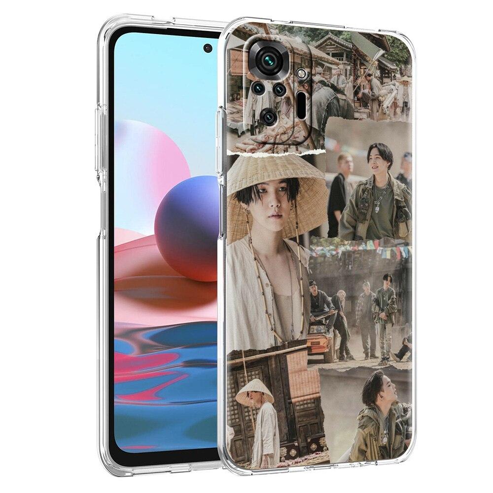 Phone Case For Xiaomi Poco X3 NFC M3 F3 Redmi Note 9S 9 8 10 Pro 7 8T 9C 9A 8A K40 Soft Silicone Clear Cover Coque Agust D Suga