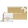 New MICHAEL KORS MK Sonia Cow Leather Chain Bag, Small Square Bag, Shoulder Bag, Crossbody Bag Trumpets Women's White 35F1G6SS5L-085