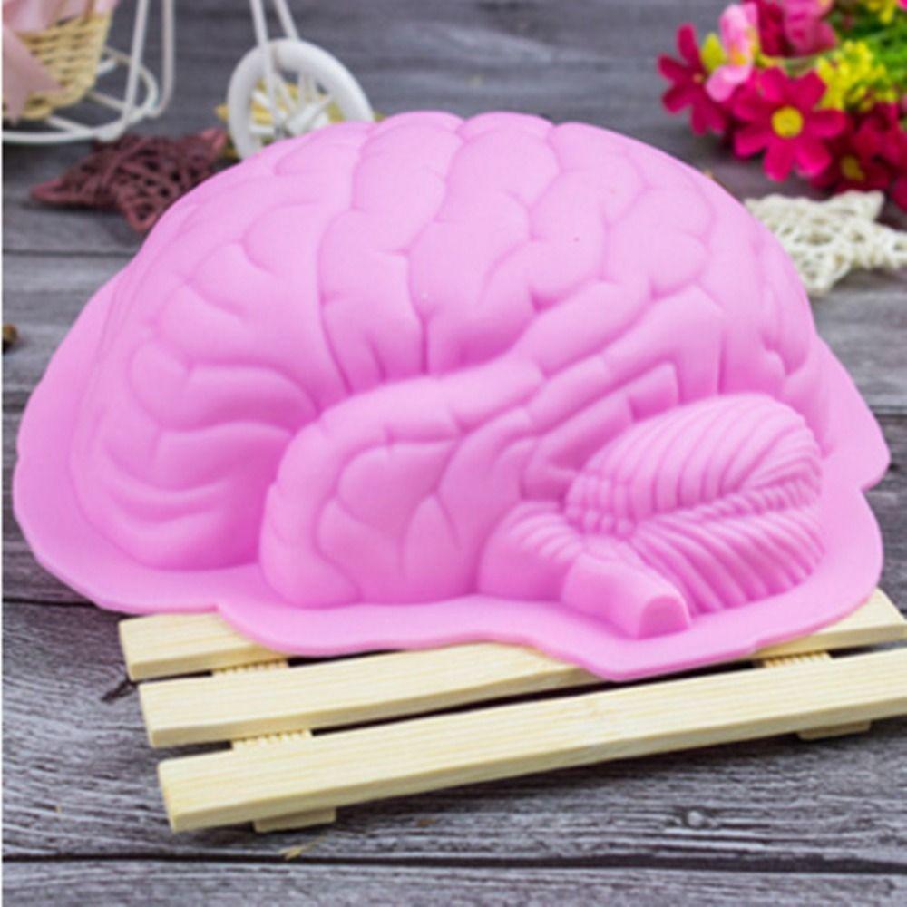 Scary Brain Silicone Mold Body Parts Human Brain Cake Mould Fondant Mold   Kitchen