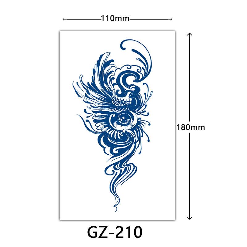 Herbal Semi-Permanent Tattoo Sticker, Semi-Permanent Tattoo Sticker, Anti-Rub, Anti-Sweat Tattoo