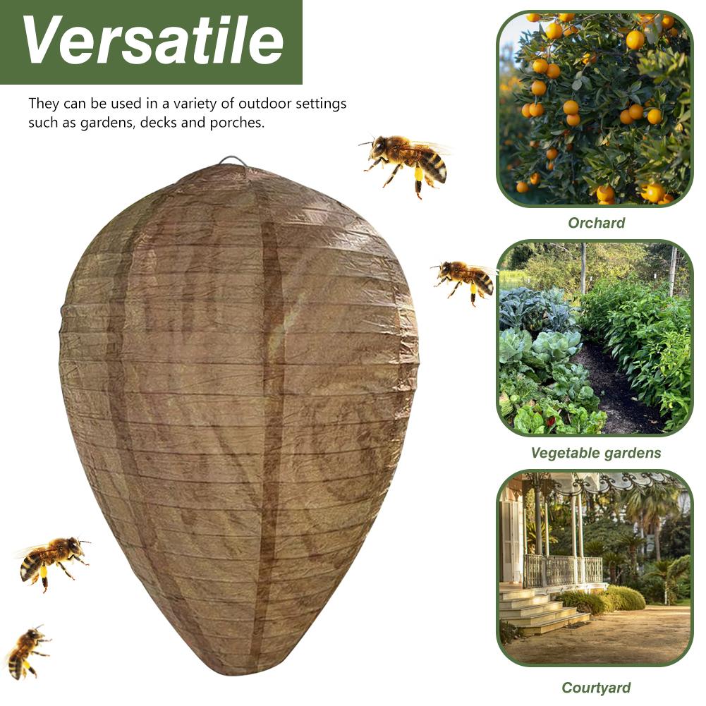 Wasserdicht Hängend Wespenhorst Lockvogel Papier Nicht Wirksam Falsches Nest Bienen Lockvogel Abschreckung Ungiftig Falsches Nest Bienen Lockvogel für Garten