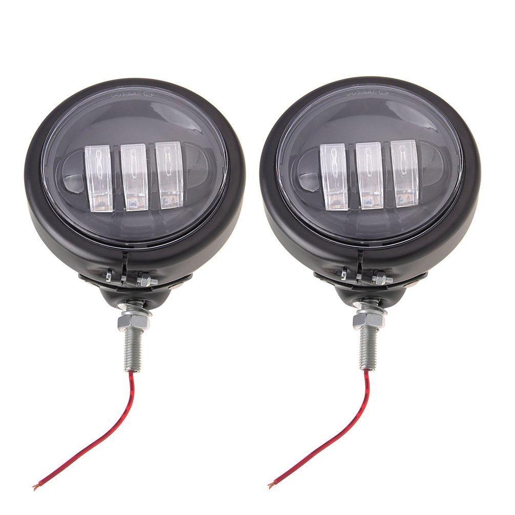 Ranzek 4-1/2" 4.5" CREE LED Auxiliary Spot Fog Passing Light Lamp and Housing Ring