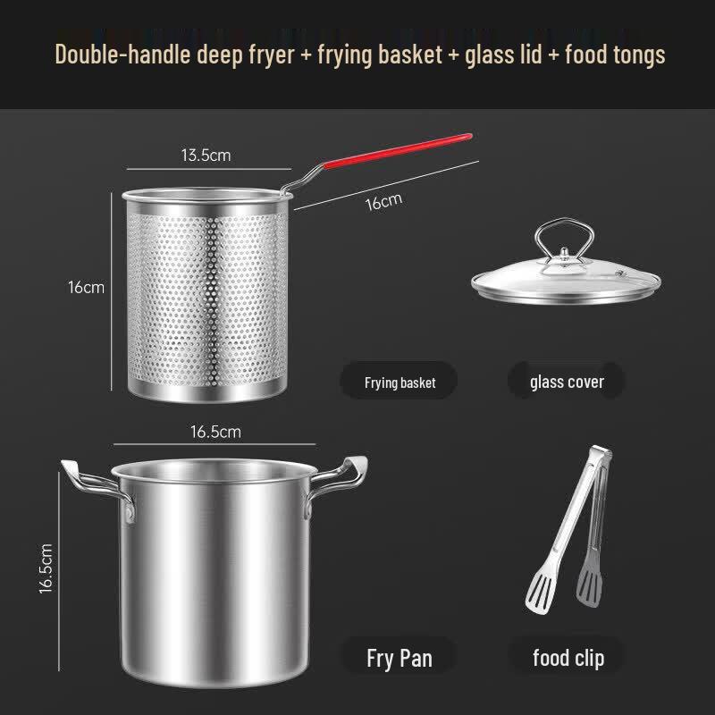Qiwei Thickened Stainless Steel Deep Fryer