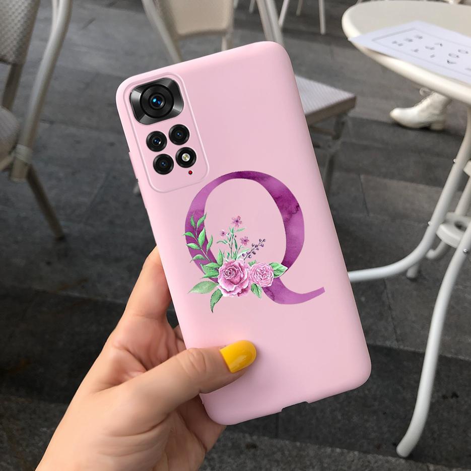 For Xiaomi Redmi Note 11 4G Case Note 11S Cute Couple Letters Soft Slim Fundas Cover For Xiaomi Redmi Note 11 Pro Note11 S Cases