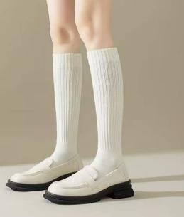 Kaschmir Damen Stiefel Einfarbig Wolle Oberschenkelstrumpf Eng Lässig Baumwolle Über Knie Hoch Flauschig Weiblich Langer Kniesocken Damen Lange Socken