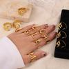 CARLIDANA Designer Initial Letters Alphabet Waterproof Gold Plated Non Tarnish Stainless Steel Fashion Jewelry Rings for Women