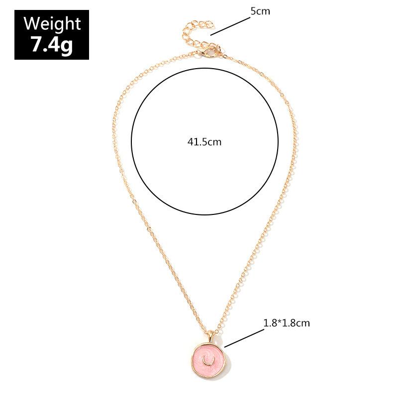 Alloy Drip Oil Geometric Love Moon Lightning Star Multi-element Pendant Combination Necklace, Female Collarbone Necklace