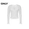 ONLY Women's V-Neck Ruffle Trim Cardigan Knit Top