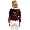 Women's Casual Fashion Print Long Sleeve Hooded Sweatshirt Top