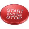 Engine Start Stop Ignition Button Overlay Cover Decal Interior Trim Sticker for Alfa Romeo Giulia Stelvio 2017-21 Aluminum Alloy Red