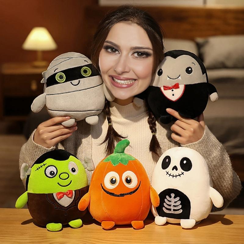 Cute Pumpkin Stuffed Toy Pillow Cushion Perfect Halloween Gift and Home Decoration