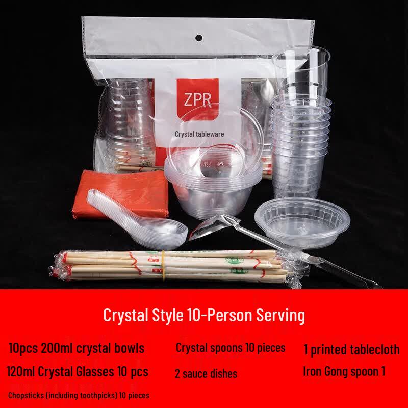 10-Person Disposable Tableware Set for Parties & Events