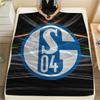 1PC FC Schalke 04 Patterned Flannel Blanket Suitable For All Seasons for Home Decor Warmth and Comfort Gifts Holiday Present
