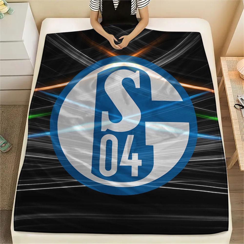 1PC FC Schalke 04 Patterned Flannel Blanket Suitable For All Seasons for Home Decor Warmth and Comfort Gifts Holiday Present