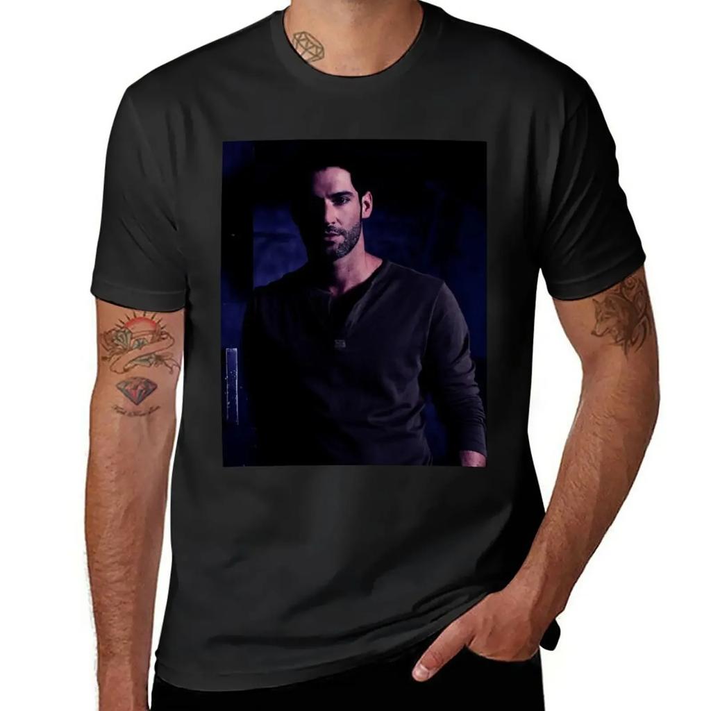 Tom Ellis Night T-Shirt heavyweights oversized men t shirts