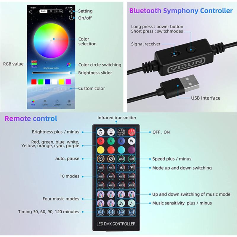 Led Musical Note Light Colorful Rgb Atmosphere Table Lamp Bedside Night Light For Bedroom Office