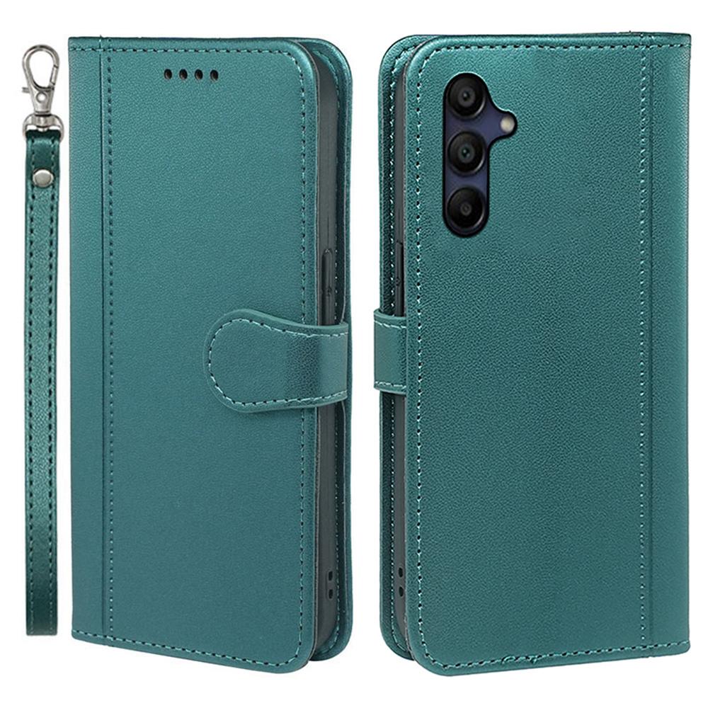 

Чехол-кошелек для Samsung Galaxy A26 5G, кожаный чехол для телефона с магнитной застежкой и ремешком Green