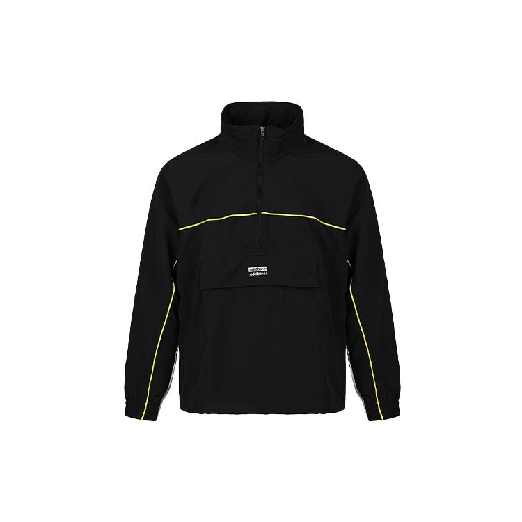 adidas originals Stand Collar Pullover Sports Jacket Black Men s FM2272 XXL