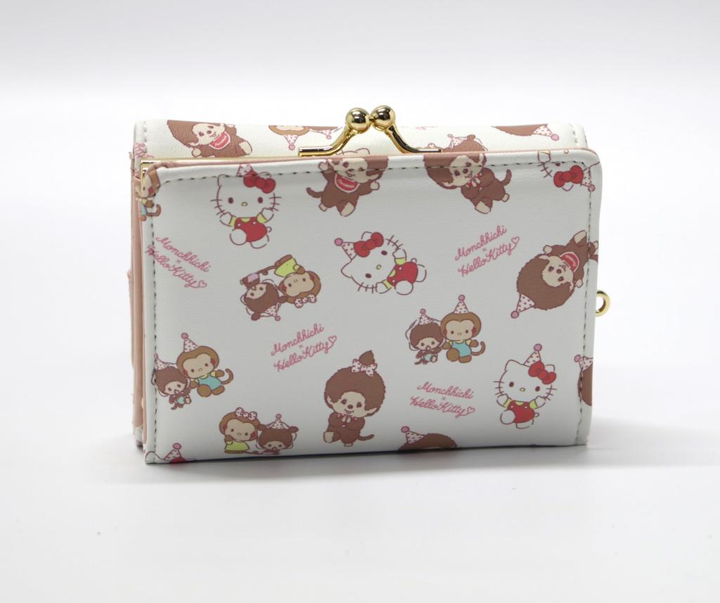 Aldi Monchhichi x Hello Kitty Clasp Wallet, Pink, MC1-2PK