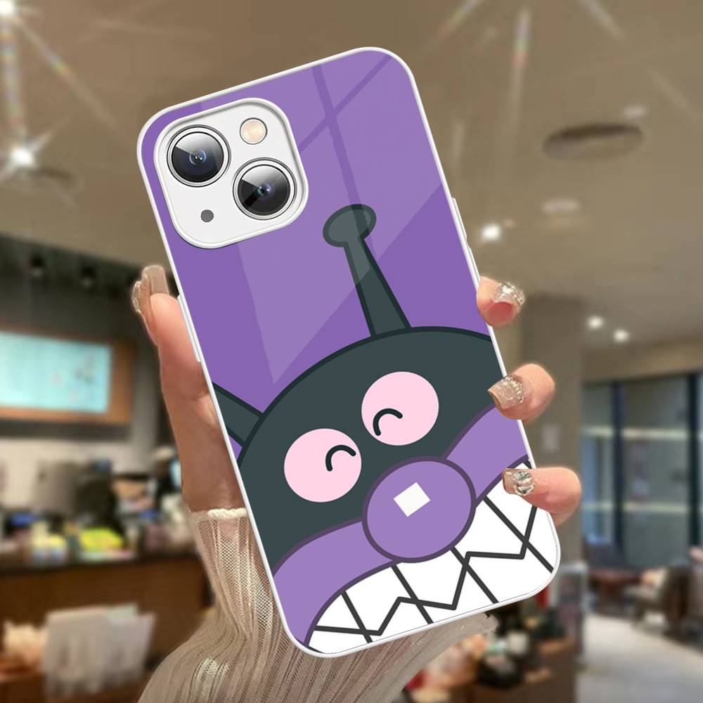 

Children Anime A-Anpanman Tempered Glass For Iphone 14 13 12 11 Pro Mini XS MAX 14Plus X XS XR Cover iphone 11 pro