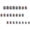 24Pcs Short Square Press on Nail Glitters Dinosaur Stick On Nail Full Cover Artificial Nail for Festive Gatherings