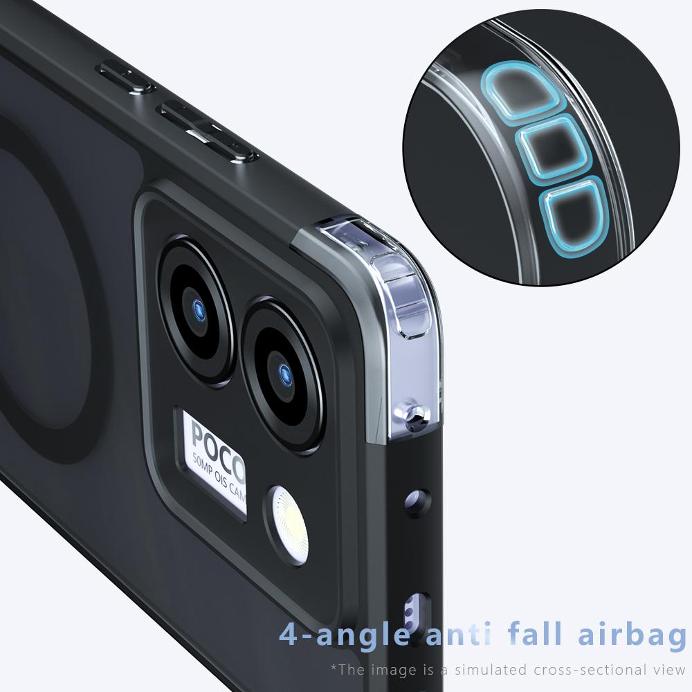 For Xiaomi Poco M7 Pro 5G Case Magnetic Case TPU + PC Matte Skin Touch Phone Cover