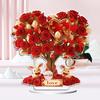 Acryl-Rosen-Tischdekoration, Baumschmuck, 2D, Valentinstag, für Wohnzimmer, Fernseher, Hochzeit