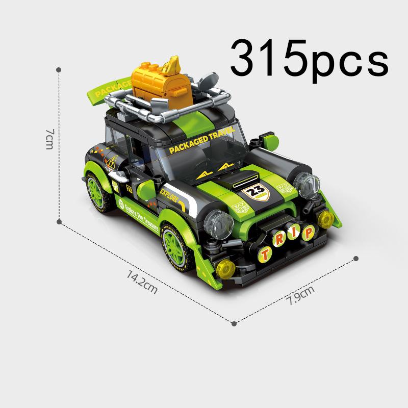 Mini Speed Cooper Super Race Stadt Freund Rennwagen Modell Bausteine Shop Miniatursteine Mädchen Technik Weihnachtsgeschenk