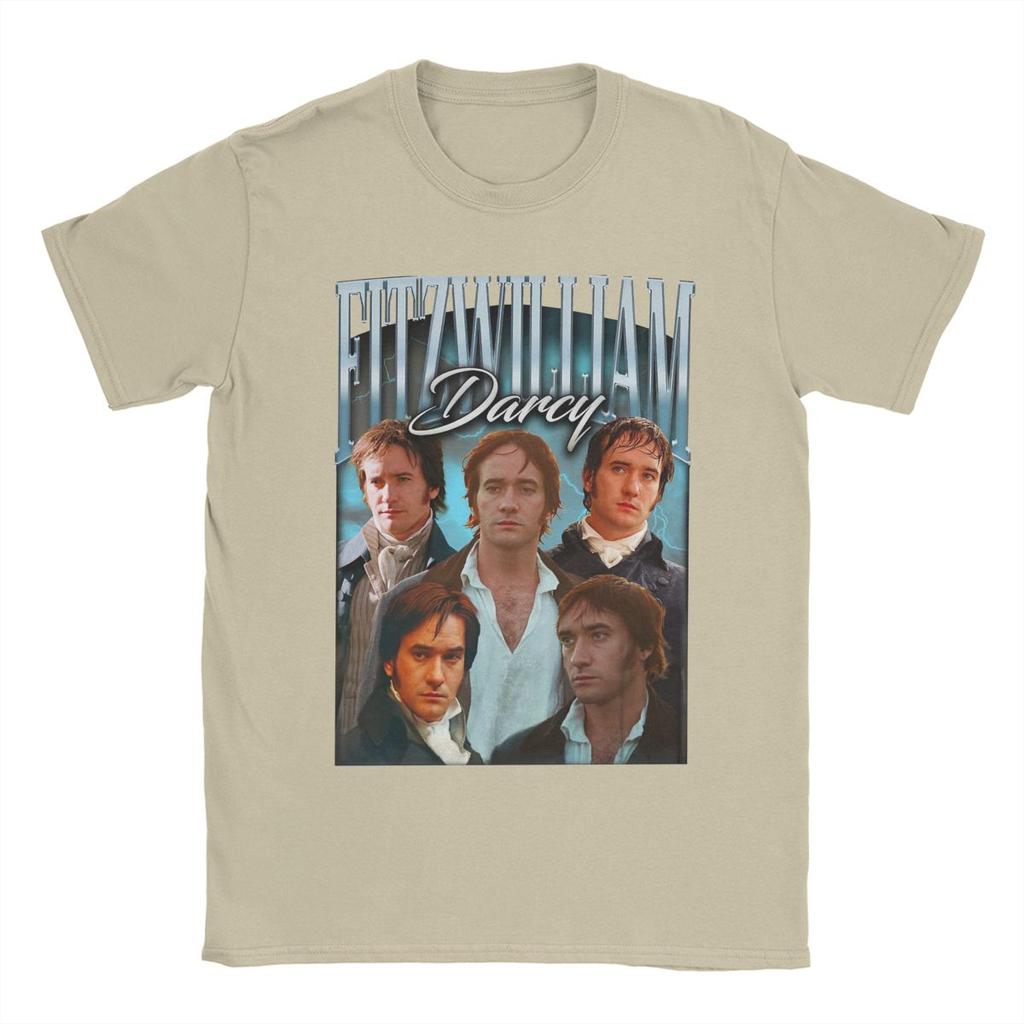 Vintage 90s Fitzwilliam Darcy Pride And Prejudice Men T Shirt Funny Tees O Neck T-Shirt Cotton Graphic Printed Clothes