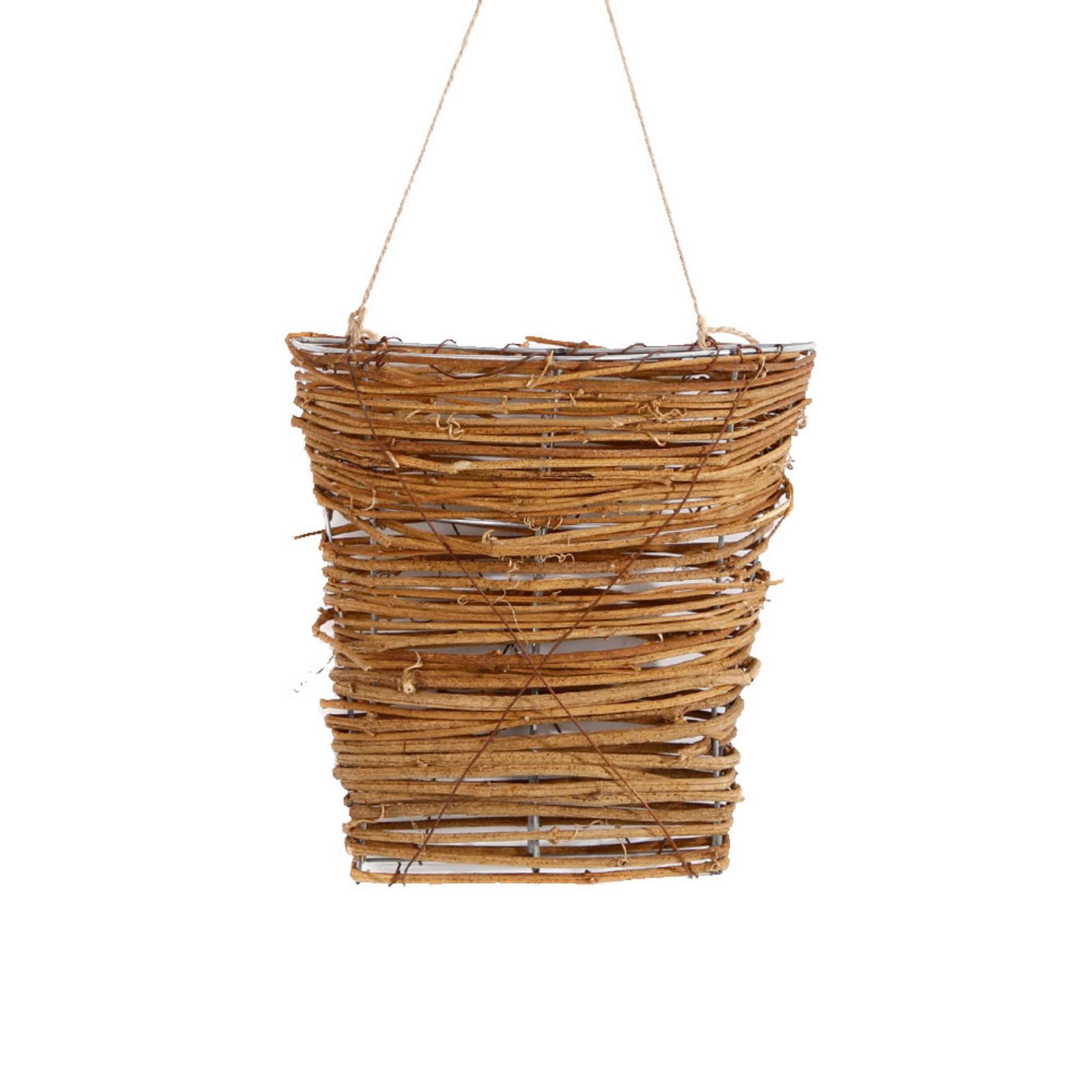 

Decorative Flower Arrangement Small Flower Basket Rattan Basket Pendant Interior Decoration Handmade Rattan Flower Basket Pendant One Size коричневый