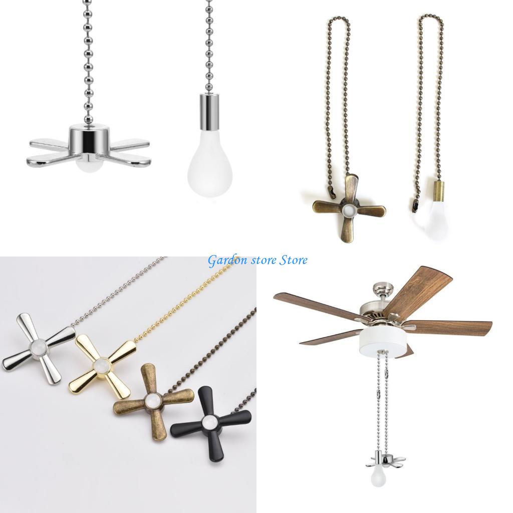 B0KB 2Pcs Pendant Fan Pull Chain Easy to Use Fan Switches for Ceiling & Lights