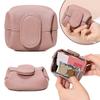 Mini Coin Purse Solid PU Wallets Earphone Storage Bag Casual Leather Storage Bag Coin Pocket Purse for Daily Use