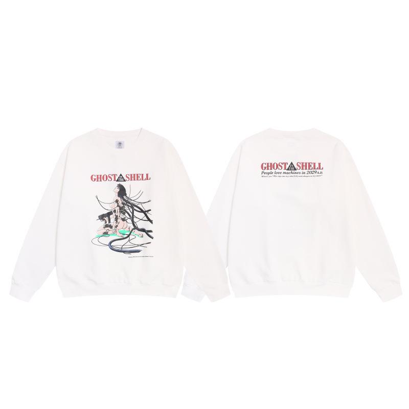 SAINT Retro Distressed Fleece Pullover Sweatshirt