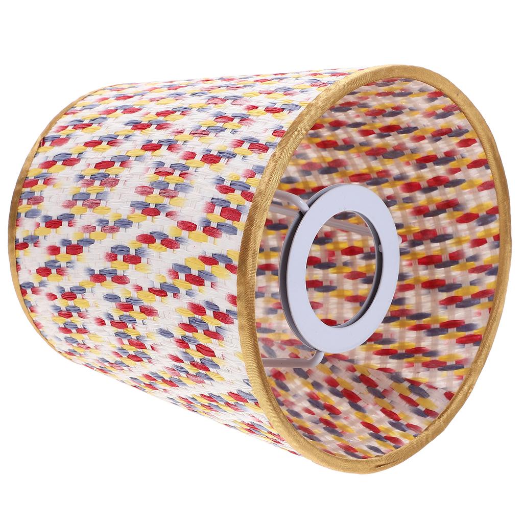 Pendant Light Shades Only Pvc Fabric Lampshade Shell Bedroom Colorful Woven Tapered