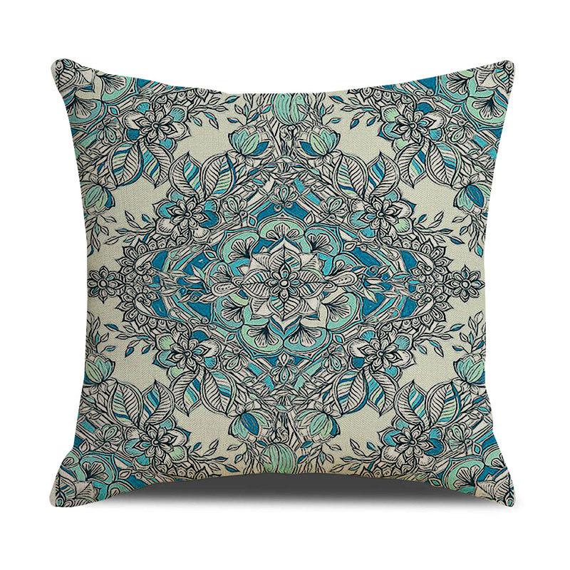 Pattern Printed Pillowcase Bedroom Sofa Cushion Cover Linen Pillowcase Geometric Nordic Style Side Sleeping