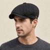Lightweight Newsboy Cap Solid Color Octagonal Hat British Style Men Painter Hat  Women