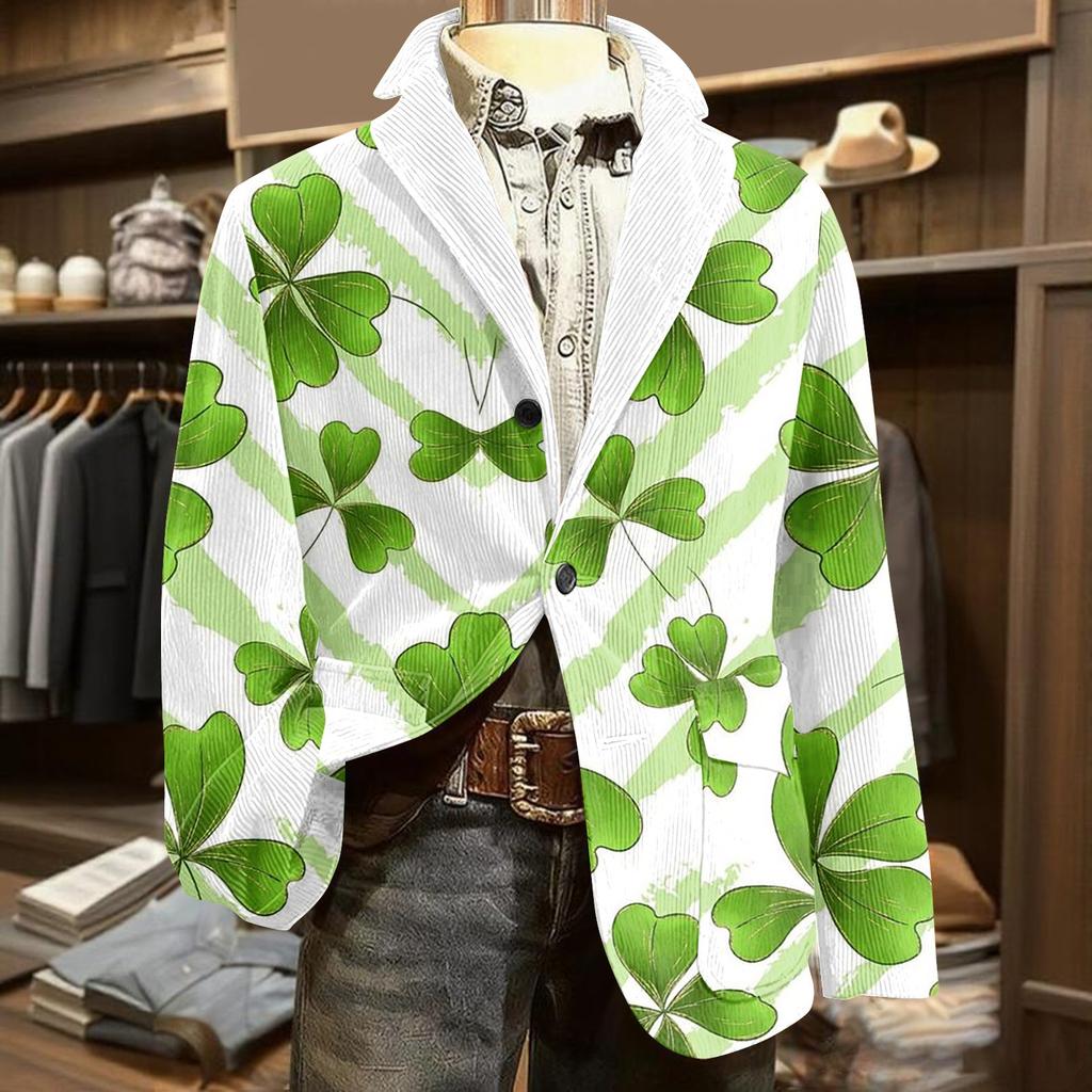 Herren Druck Kord Warm Taschen Anzugjacke Cardigan Herren Freizeitanzug