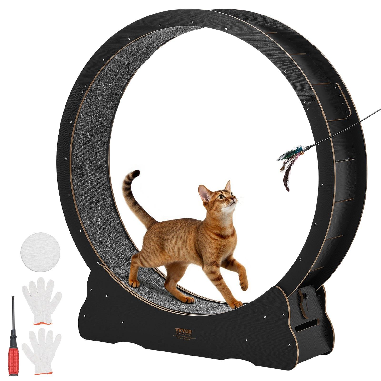 VEVOR Cat Exercise Wheel, 132cm Wooden
