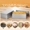 FRCOLOR Tin Can Storage Can Set of 2 Square Rectangular With Lid Small Item Container Metal Case Cookie Can Confectionery Tea Caddy Sundries