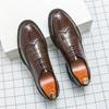 Men's Walking Shoe Men Leather Platform Oxfords Slip on Thick Tottom Male Derby Shoes Casual Loafers Men Comfortable Dress Shoes